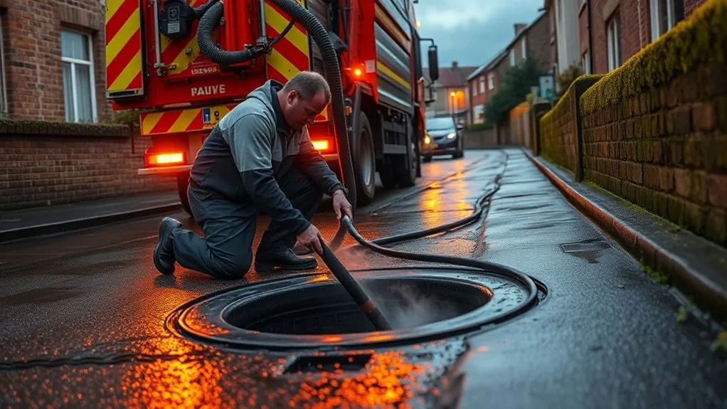Blocked drain specialists in Sturry clearing a drain